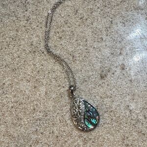 Elegant Silver and Blue Pendant Necklace